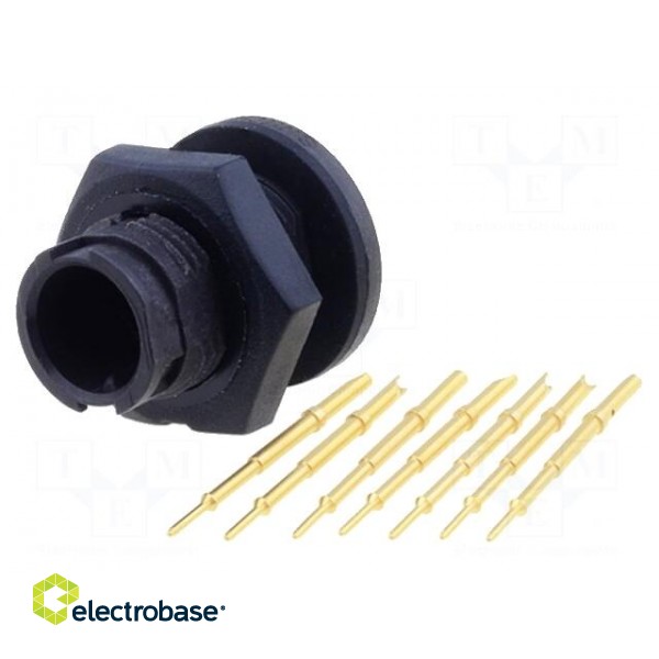 Connector: circular | EN2 | socket | male | soldering | PIN: 7 | 3A | IP68 фото 1