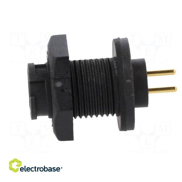 Connector: circular | Series: EN2 | socket | male | THT | PIN: 2 | 7A | IP68 paveikslėlis 3