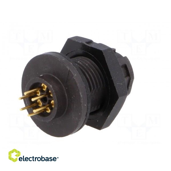 Connector: circular | Series: EN2 | socket | male | THT | PIN: 6 | 3A | IP68 image 6