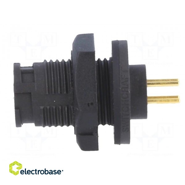 Connector: circular | EN2 | socket | male | THT | for panel mounting image 3