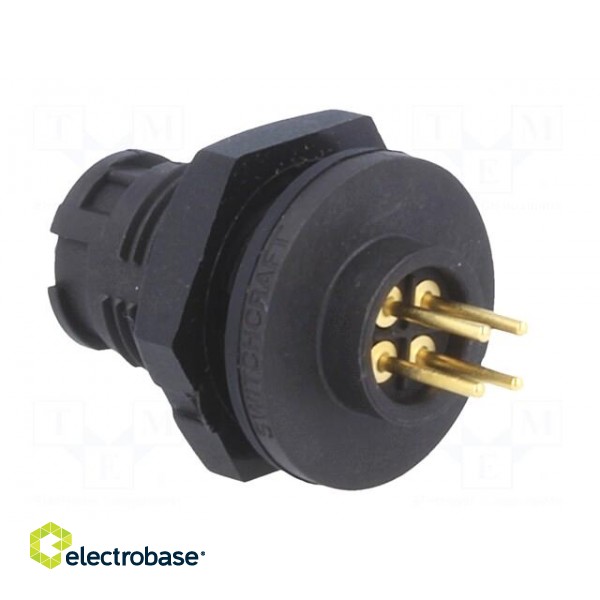 Connector: circular | Series: EN2 | socket | male | THT | PIN: 4 | 5A | IP68 image 4