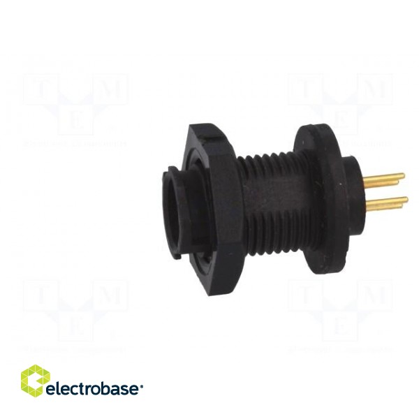 Connector: circular | EN2 | socket | female | THT | for panel mounting image 3