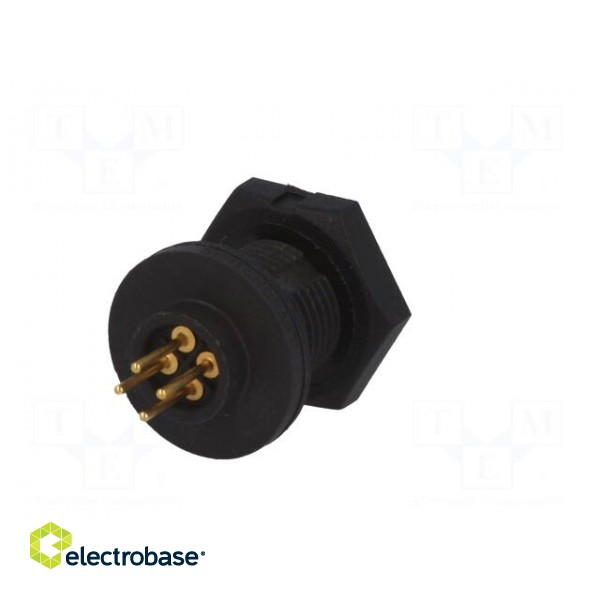 Connector: circular | Series: EN2 | socket | female | THT | PIN: 4 | 5A paveikslėlis 6