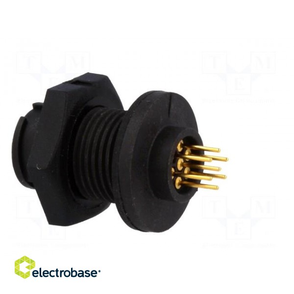 Connector: circular | Series: EN2 | socket | male | THT | PIN: 7 | 3A | IP68 paveikslėlis 4