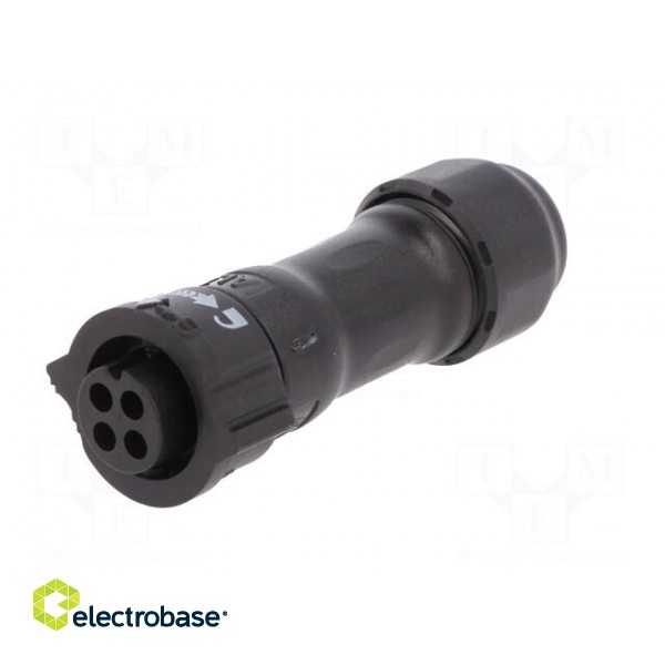 Connector: circular | plug | for cable | PIN: 4 | female | with contacts image 2