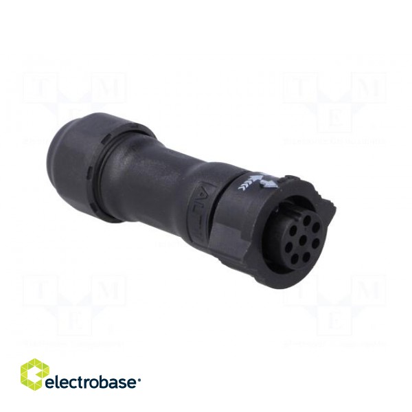 Connector: circular | plug | for cable | PIN: 8 | female | with contacts image 8