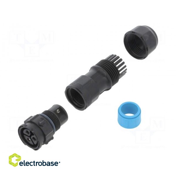 Connector: circular | female | plug | screw terminal | PIN: 3 | IP68 image 1