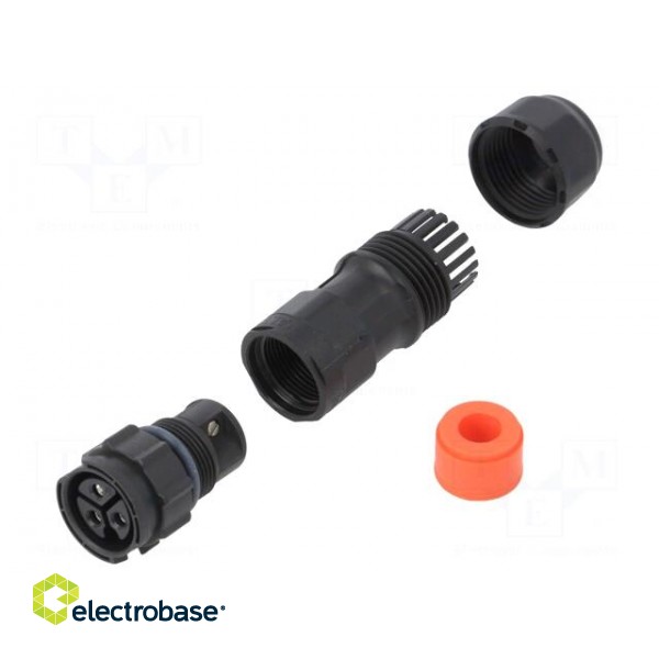 Connector: circular | female | plug | screw terminal | PIN: 3 | IP68 image 1
