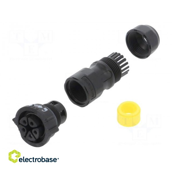 Connector: circular | plug | for cable | PIN: 5 | female | with contacts image 1