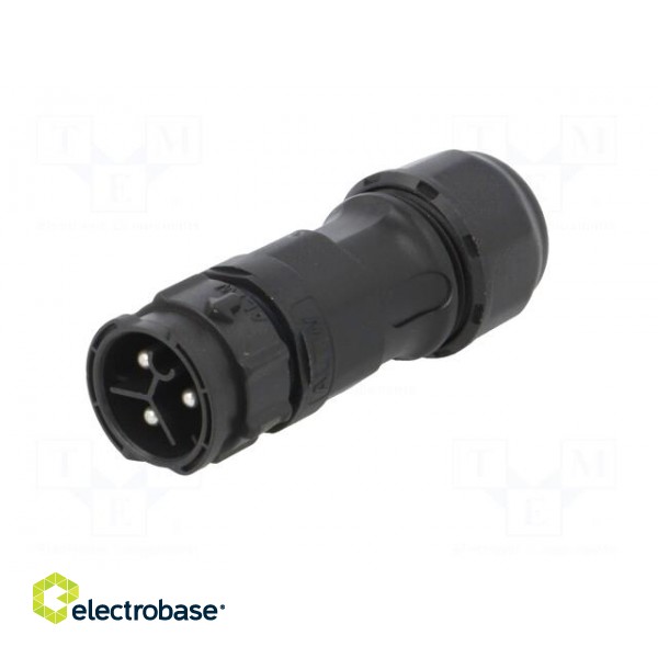 Connector: circular | male | plug | screw terminal | PIN: 3 | for cable фото 2