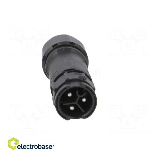 Connector: circular | male | plug | screw terminal | PIN: 3 | for cable фото 9