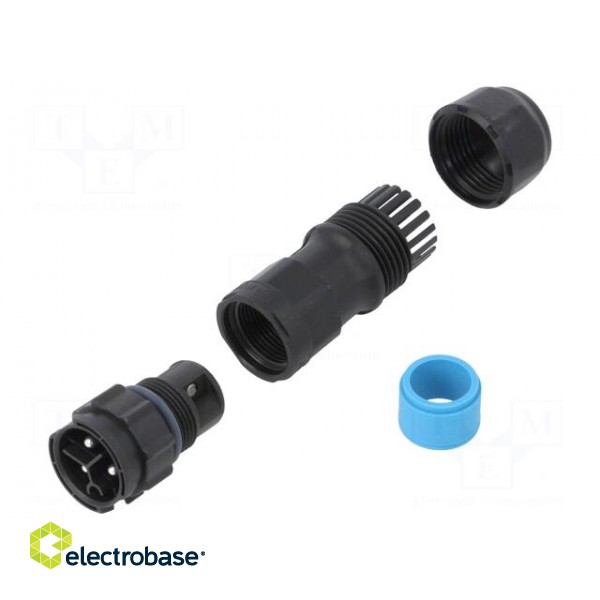 Connector: circular | male | plug | screw terminal | PIN: 3 | for cable image 1