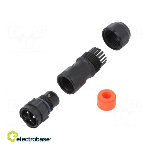 Connector: circular | male | plug | screw terminal | PIN: 3 | for cable paveikslėlis 1