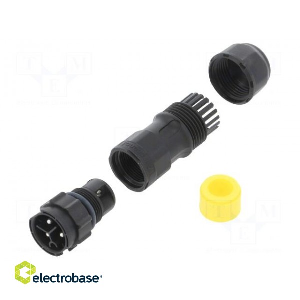 Connector: circular | male | plug | screw terminal | PIN: 3 | for cable paveikslėlis 1