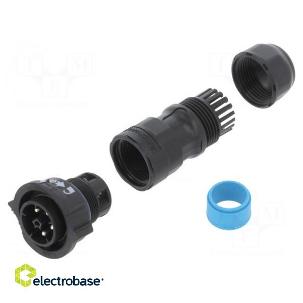 Connector: circular | male | plug | screw terminal | PIN: 5 | for cable paveikslėlis 1