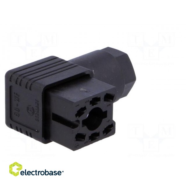 Connector: rectangular | GO | plug | female | PIN: 6 | tinned | IP65 | black image 8