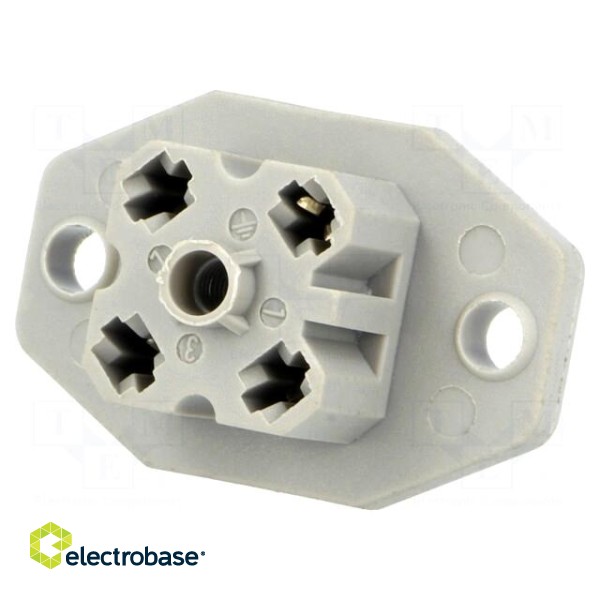 Connector: rectangular | G | socket | female | PIN: 4 | tinned | IP65 | grey image 1