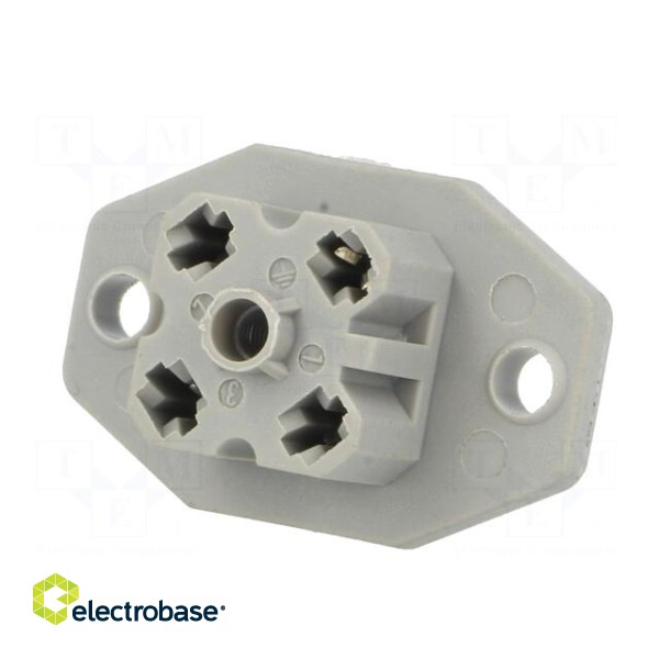 Connector: rectangular | G | socket | female | PIN: 4 | tinned | IP65 | grey image 2
