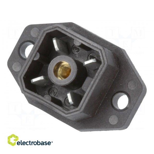 Connector: square | Series: G | socket | male | PIN: 4 | tinned | IP65 | 50V image 1