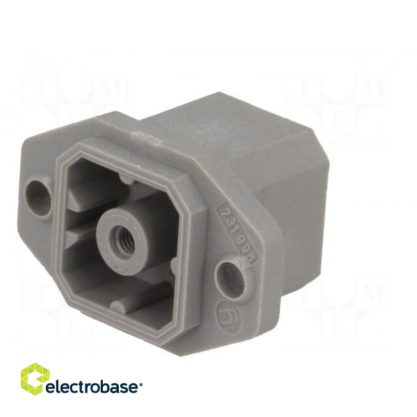 Connector: square | Series: G | socket | male | PIN: 4 | tinned | IP65 | 250V image 2