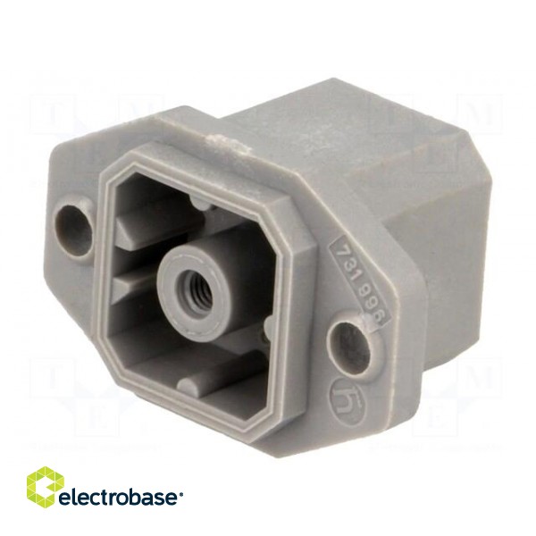 Connector: square | Series: G | socket | male | PIN: 4 | tinned | IP65 | 250V image 1