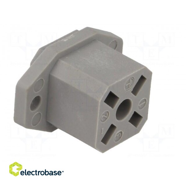 Connector: rectangular | G | socket | male | PIN: 4 | tinned | IP65 | grey image 4