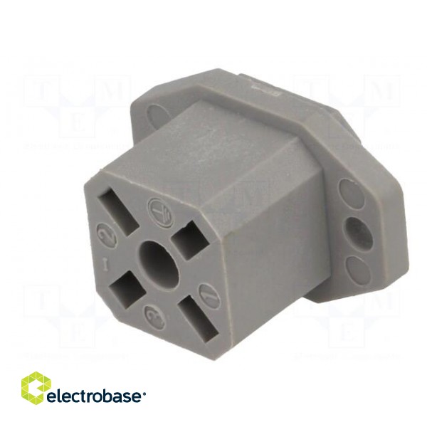 Connector: rectangular | G | socket | male | PIN: 4 | tinned | IP65 | grey image 6