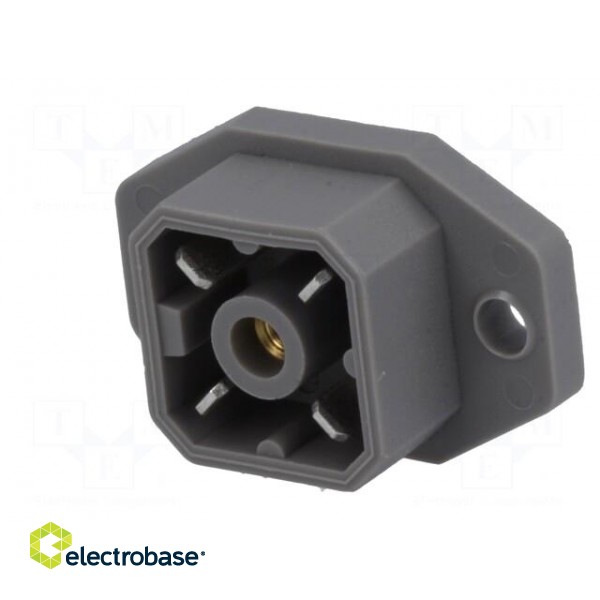 Connector: rectangular | G | socket | male | PIN: 4 | tinned | IP65 | grey image 2