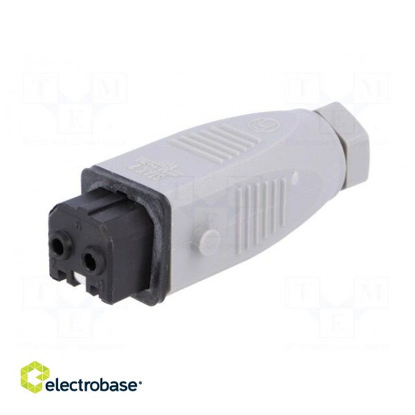 Connector: rectangular | ST | plug | female | PIN: 2 | tinned | IP54 | 16A фото 2