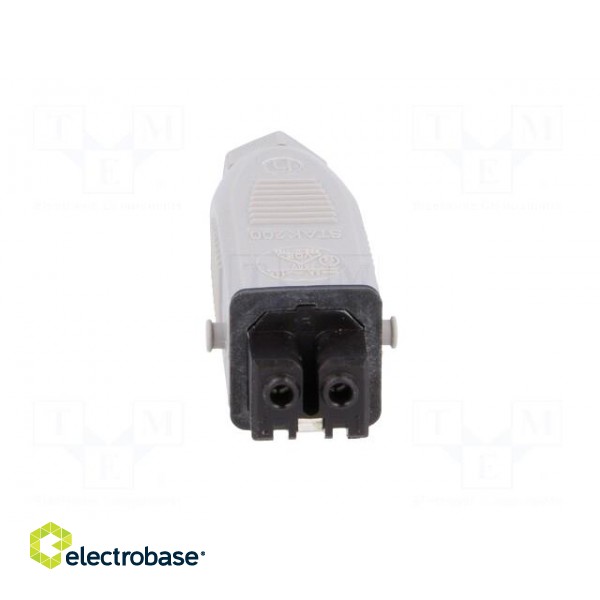 Connector: rectangular | ST | plug | female | PIN: 2 | tinned | IP54 | 16A фото 9