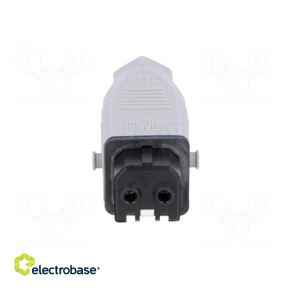 Connector: rectangular | ST | plug | female | PIN: 2 | tinned | IP54 | 16A фото 9
