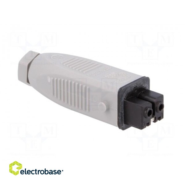 Connector: rectangular | ST | plug | female | PIN: 2 | tinned | IP54 | 16A фото 8