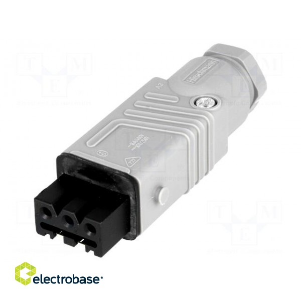 Connector: rectangular | ST | plug | female | PIN: 3 | tinned | IP54 | 16A image 1