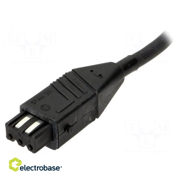 Connector: rectangular | ST | plug | female | PIN: 3 | with lead | tinned
