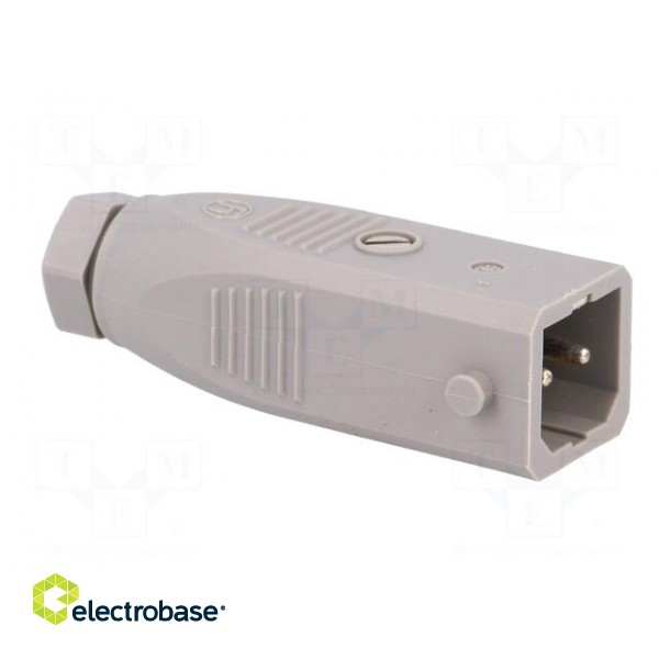 Connector: rectangular | ST | plug | male | PIN: 2 | tinned | IP54 | 16A фото 8