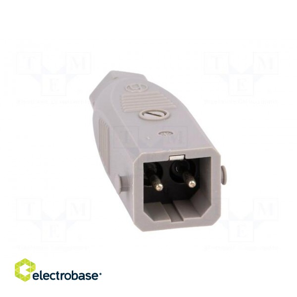 Connector: rectangular | ST | plug | male | PIN: 2 | tinned | IP54 | 16A image 9