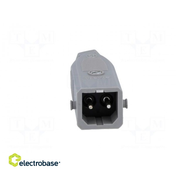 Connector: rectangular | ST | plug | male | PIN: 2 | with cable clamp paveikslėlis 9