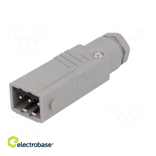 Connector: rectangular | ST | plug | male | PIN: 3 | tinned | IP54 | 16A фото 2