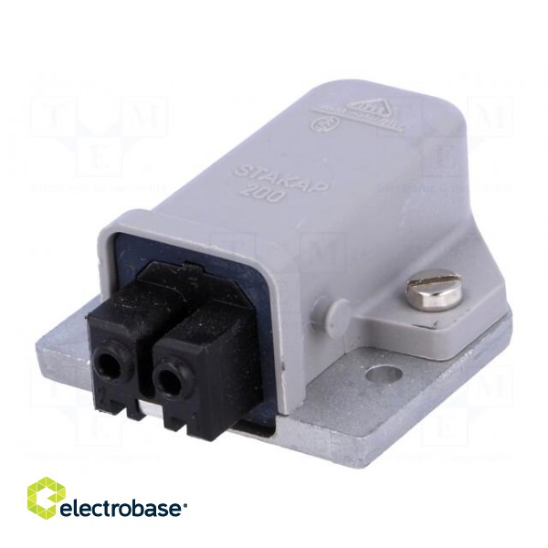 Connector: rectangular | ST | socket | female | PIN: 2 | coded | tinned image 1