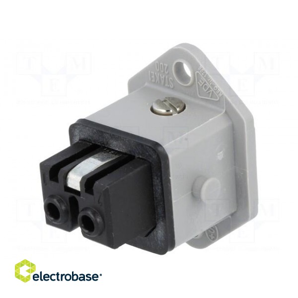 Connector: rectangular | ST | socket | female | PIN: 2 | coded | tinned image 1