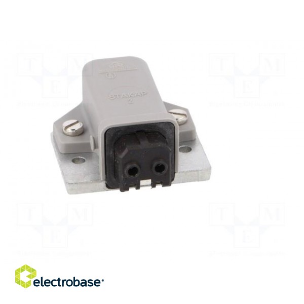 Connector: rectangular | ST | socket | female | PIN: 2 | tinned | IP54 | 16A фото 9