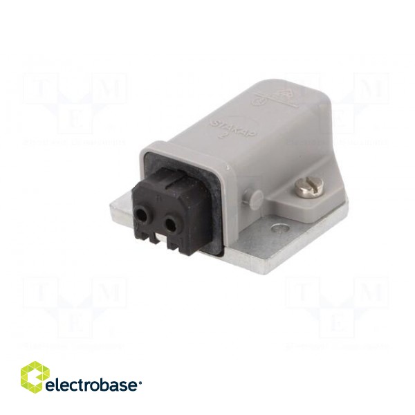 Connector: rectangular | ST | socket | female | PIN: 2 | tinned | IP54 | 16A фото 2