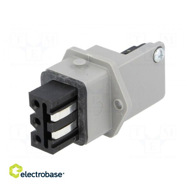 Connector: rectangular | ST | socket | female | PIN: 3 | tinned | IP54 | 16A фото 2