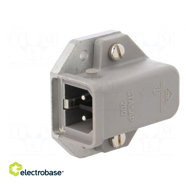 Connector: rectangular | ST | socket | male | PIN: 2 | coded | tinned | IP54 paveikslėlis 2