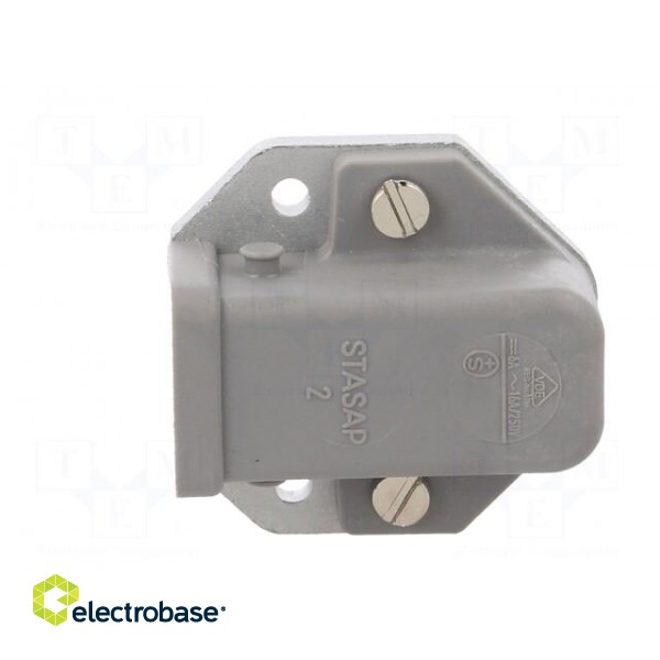 Connector: rectangular | ST | socket | male | PIN: 2 | tinned | IP54 | 16A фото 3