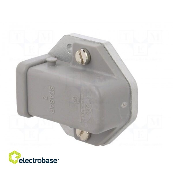 Connector: rectangular | ST | socket | male | PIN: 2 | tinned | IP54 | 16A фото 4