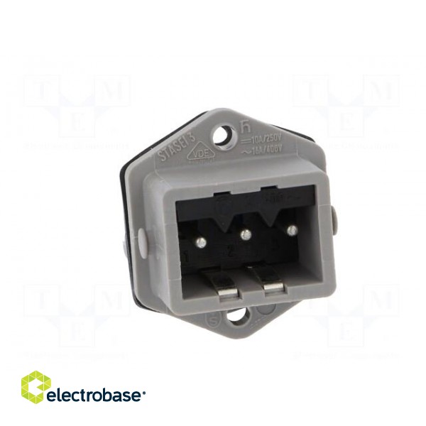 Connector: rectangular | ST | socket | male | PIN: 3 | tinned | IP54 | 16A фото 9
