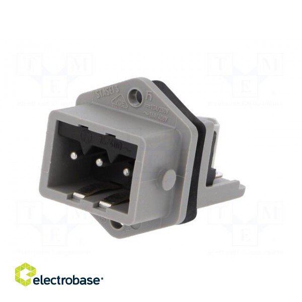 Connector: rectangular | ST | socket | male | PIN: 3 | tinned | IP54 | 16A image 2