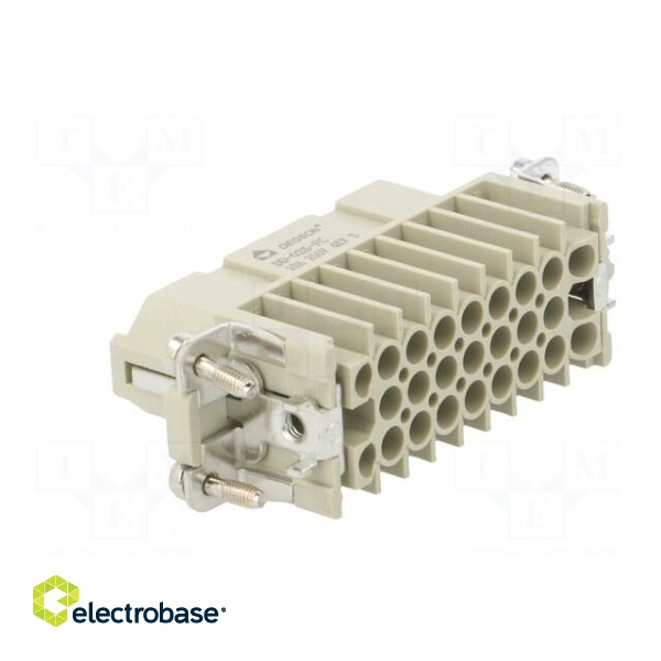 Connector: HDC | contact insert | female | DD | PIN: 25 | 25+PE | crimped image 4