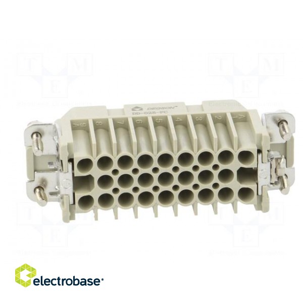 Connector: HDC | contact insert | female | DD | PIN: 25 | 25+PE | crimped image 5